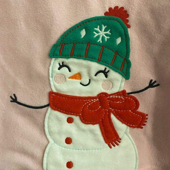 🛒Markdown Cater’s 3T Pink Snowman Sweatshirt Flame Resist Christmas Winter Girl - Picture 2 of 8